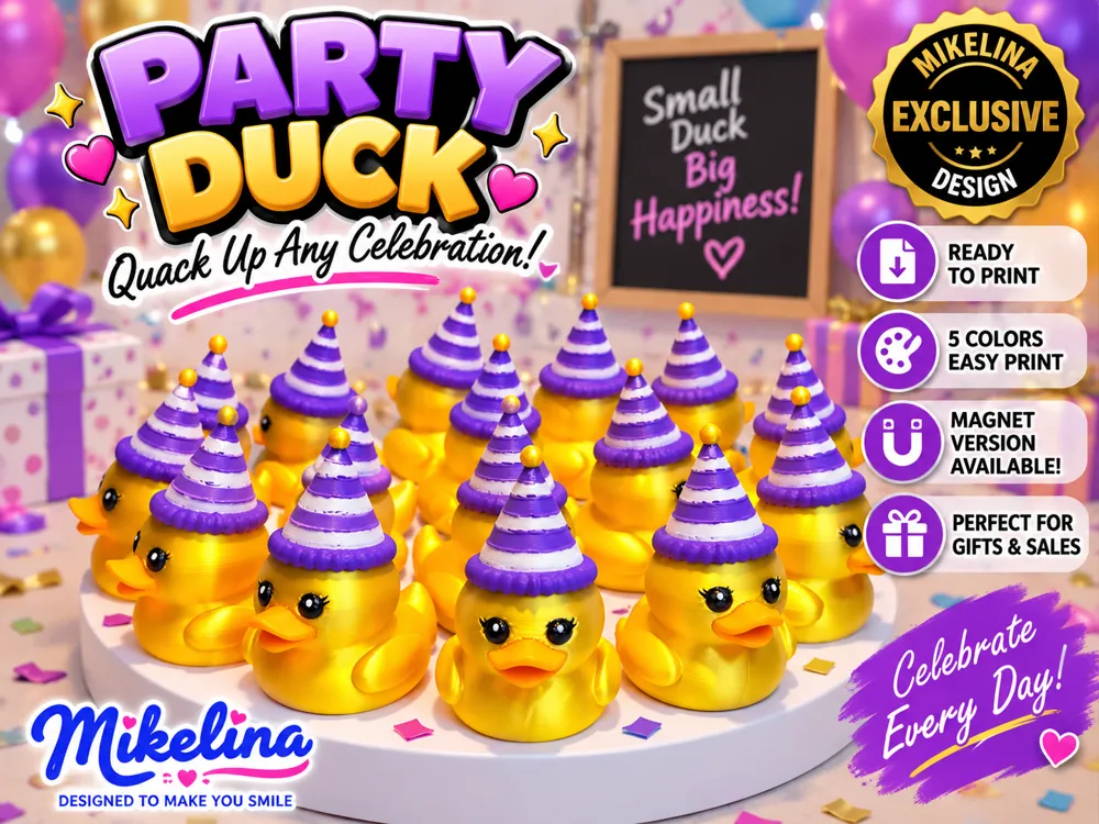 Party Duck, Celebration Mini Duck, photo 2 of 3 - Party Duck, Celebration Mini Duck Household
