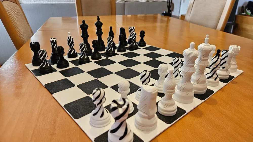 Passthrough chess set (+full board), photo 3 of 4 - Chess Sets & Pieces, impossible chess