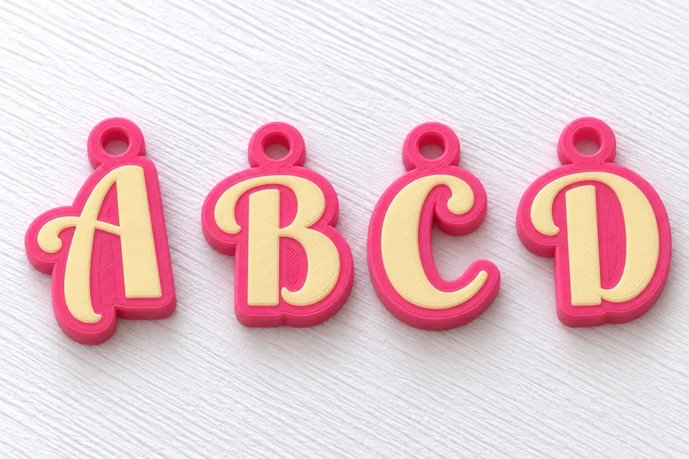 Pastel Sweet A, Z Letter Keychain Alphabet Charms, photo 2 of 4 - Pastel Sweet A, Z Letter Keychain Alphabet Charms Household