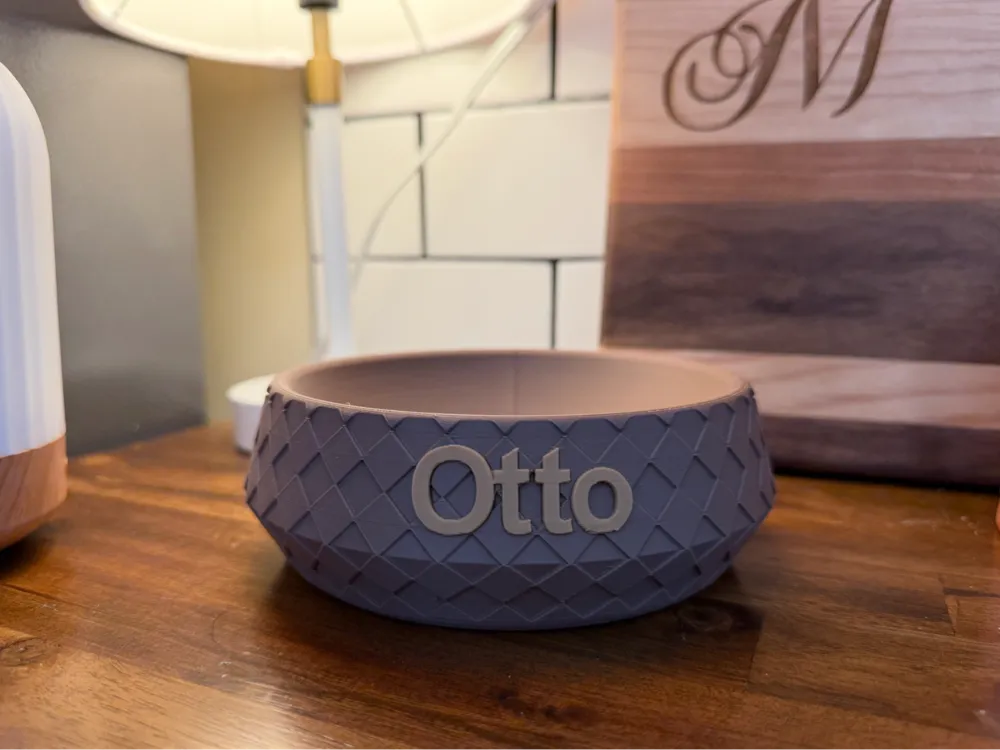 Pattern Pet Food Bowl (customizable)