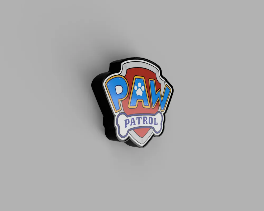 Paw Patrol Logo Lightbox LED Lamp, photo 3 of 4 - Paw Patrol Logo Lightbox LED Lamp Art