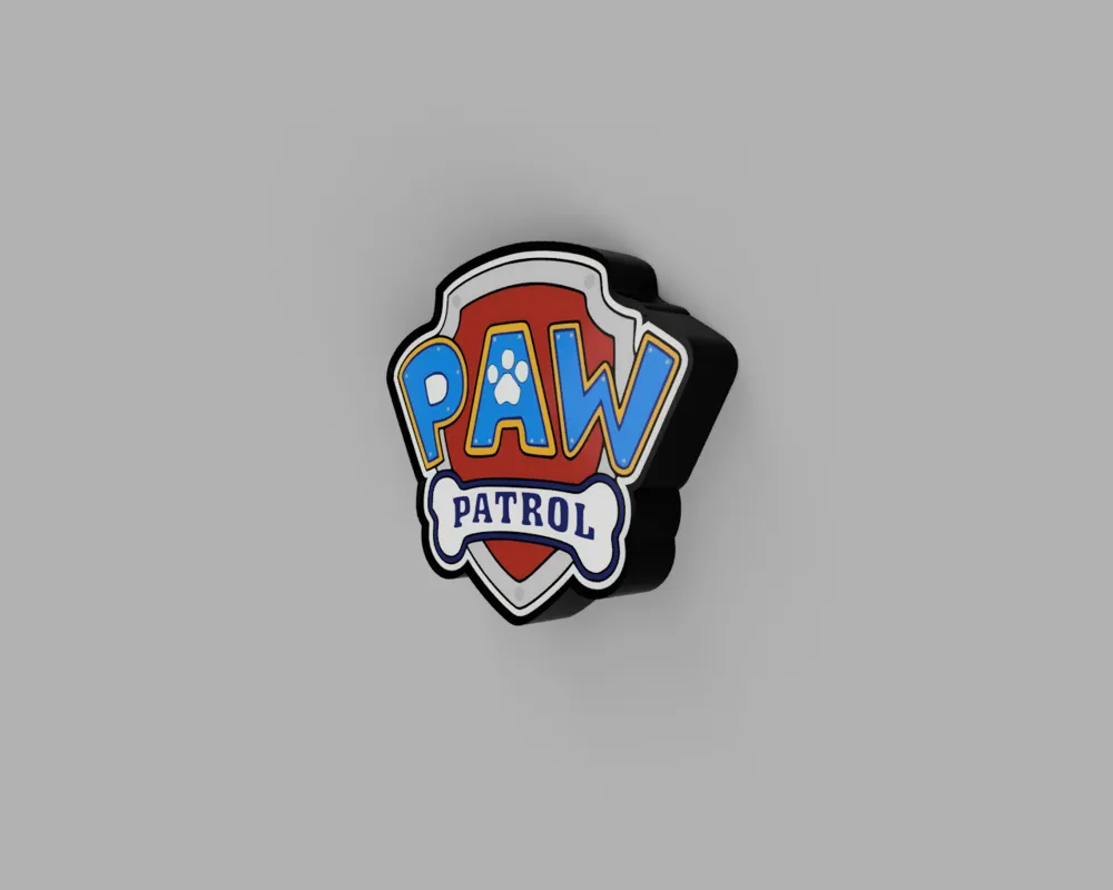 Paw Patrol Logo Lightbox LED Lamp, photo 4 of 4 - Paw Patrol Logo Lightbox LED Lamp Art