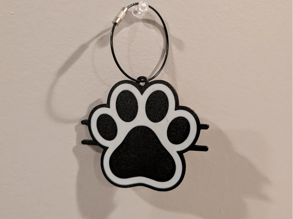 paw hair tie holder keychain, photo 2 of 3 - paw hair tie holder keychain Keychains