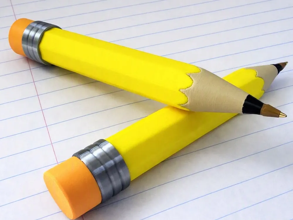 Pencil Ink Pen Holder Bic PRINTS IN ONE PIECE, photo 4 of 4 - Pencil Ink Pen Holder Bic PRINTS IN ONE PIECE Desk & Office