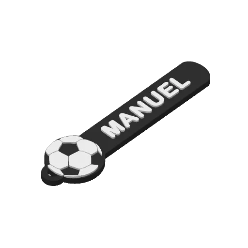 Personalised Football / Soccer Name Keychain, another view - Photo & Custom Keychains, customisable