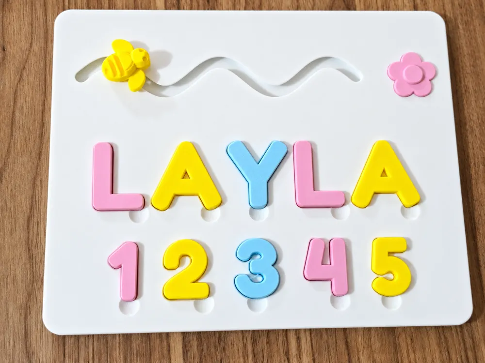 Personalised Name Puzzle Board, Bee or Rocket, photo 2 of 4 - Puzzles & Brain Teasers, personalized