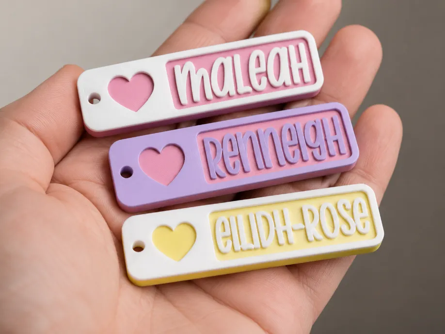 Personalised Recessed Heart Name Keyring, photo 4 of 4 - Photo & Custom Keychains, boys