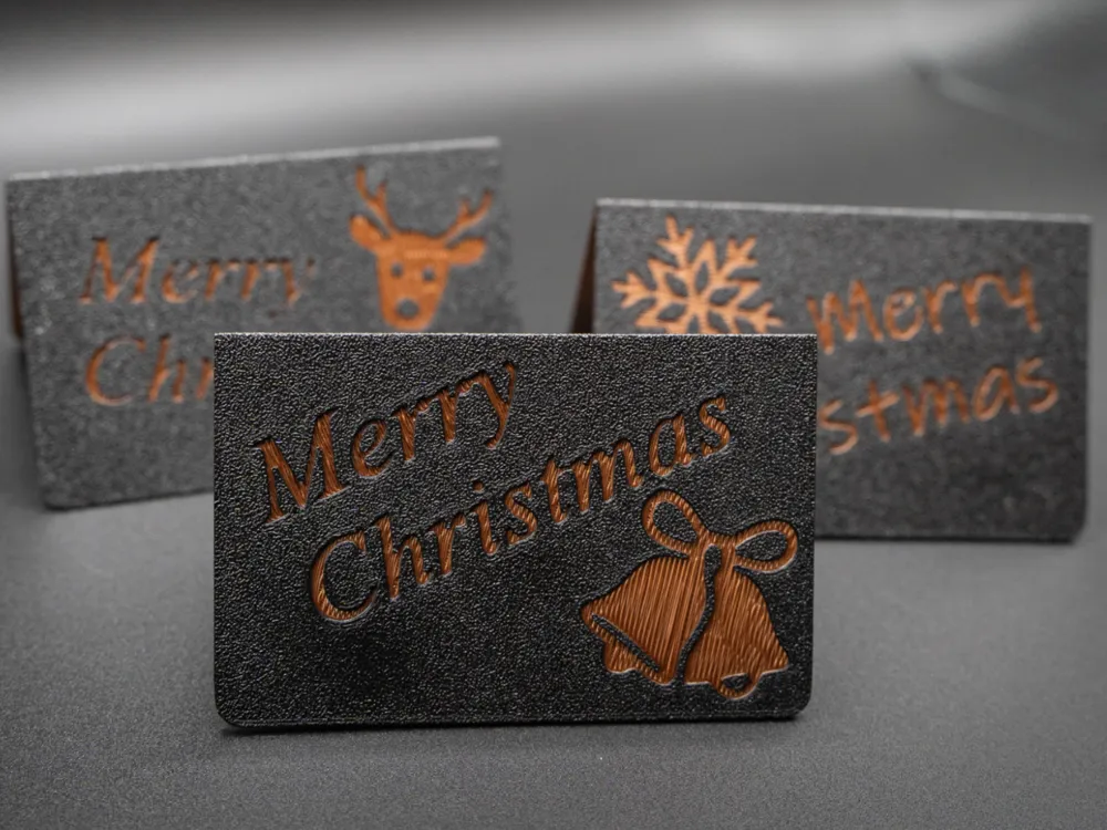 Personalisierbare Weihnachts-Tischkarten