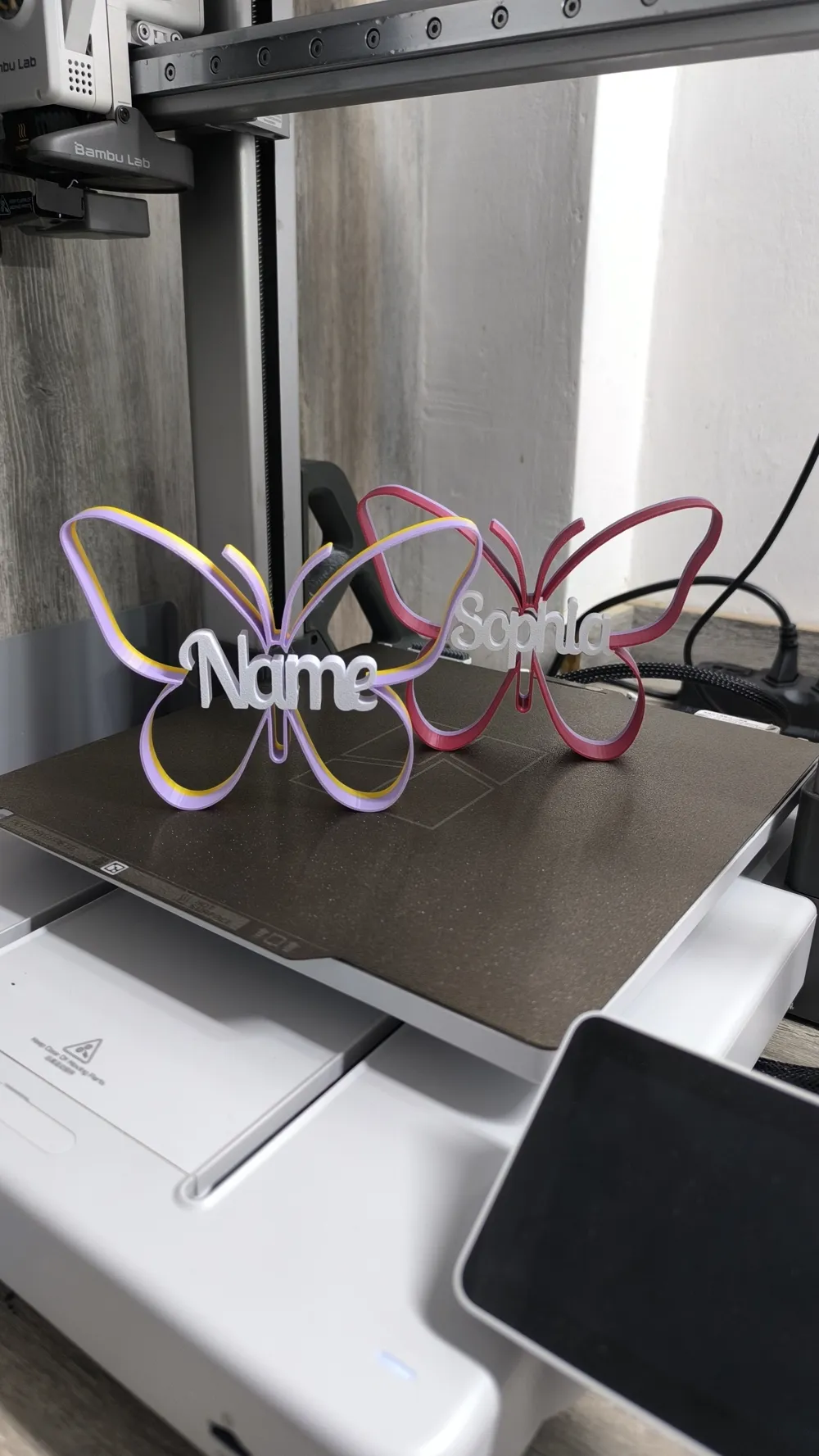 Personalized Butterfly Name Sign, 3D Decor, photo 2 of 4 - Personalized Butterfly Name Sign, 3D Decor Household