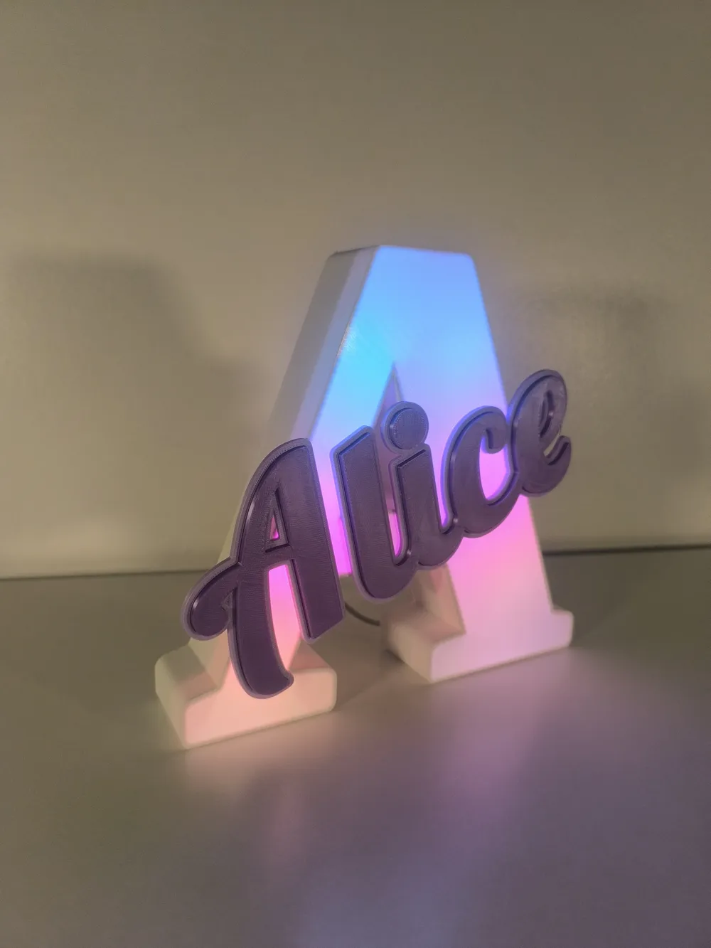 Personalized LED Letter Lightbox with Custom Name, photo 4 of 4 - Light Boxes & Shadow Lamps, luminary