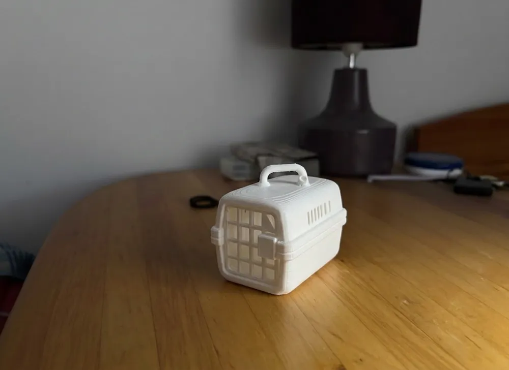 Pet Carrier, Mini Dollhouse Animal Transport Box, photo 3 of 4 - Pet Carrier, Mini Dollhouse Animal Transport Box Pets