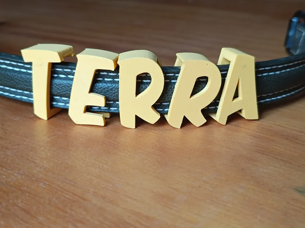 Letras para collar de mascota