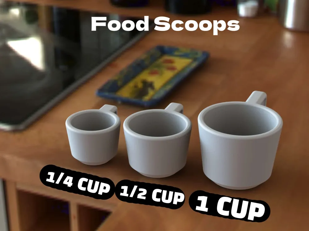 Pet Food Measuring Cups, 1/4, 1/2, 1, 1.5 Cup