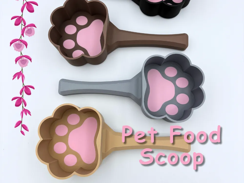 Pet Food Scoop - Paw Design - Treat Jars & Food Scoops, in stock