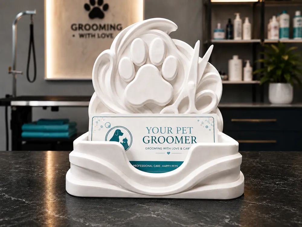Pet Grooming Business Card Holder