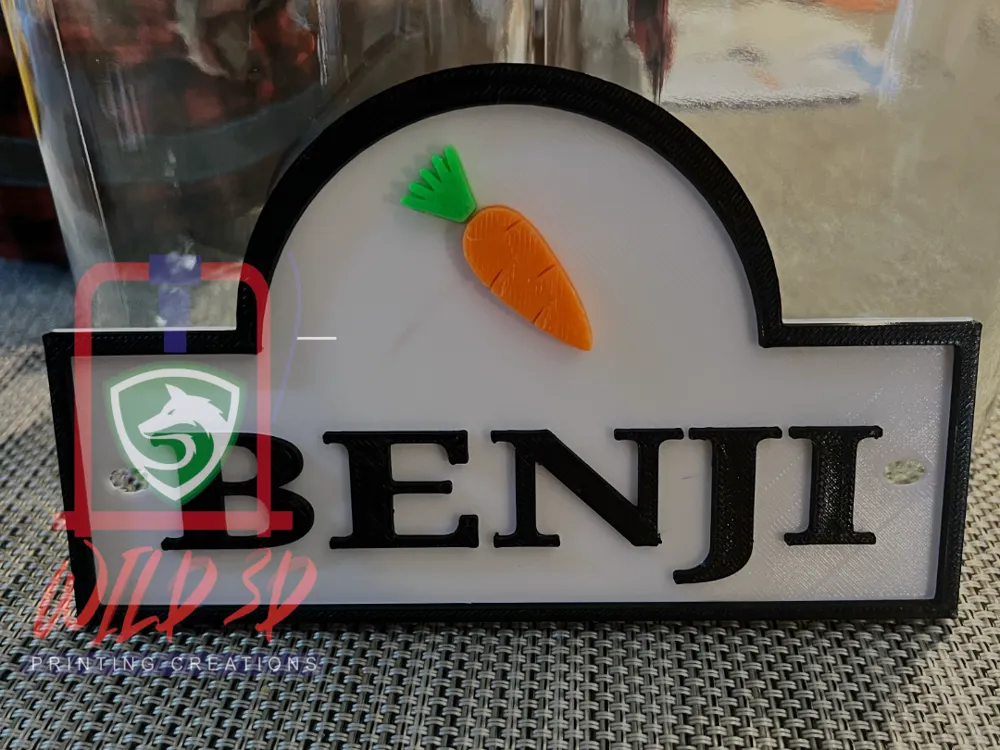 Pet Rabbit cage sign