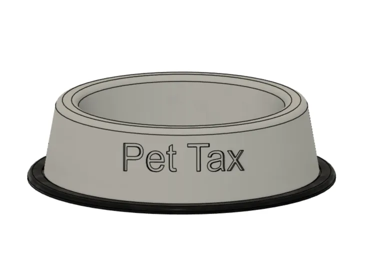 Pet Tax Food Bowl - Pet Bowls & Feeders, in stock