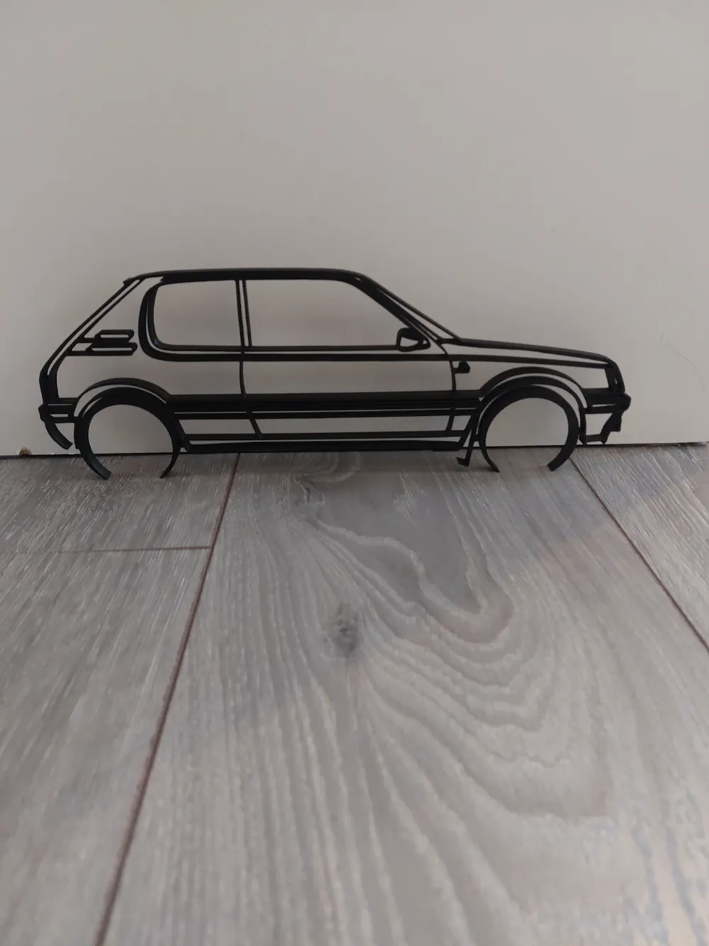Peugeot 205 GTI silhouette Wall Art, photo 2 of 4 - Line Art & Silhouettes, 205gti