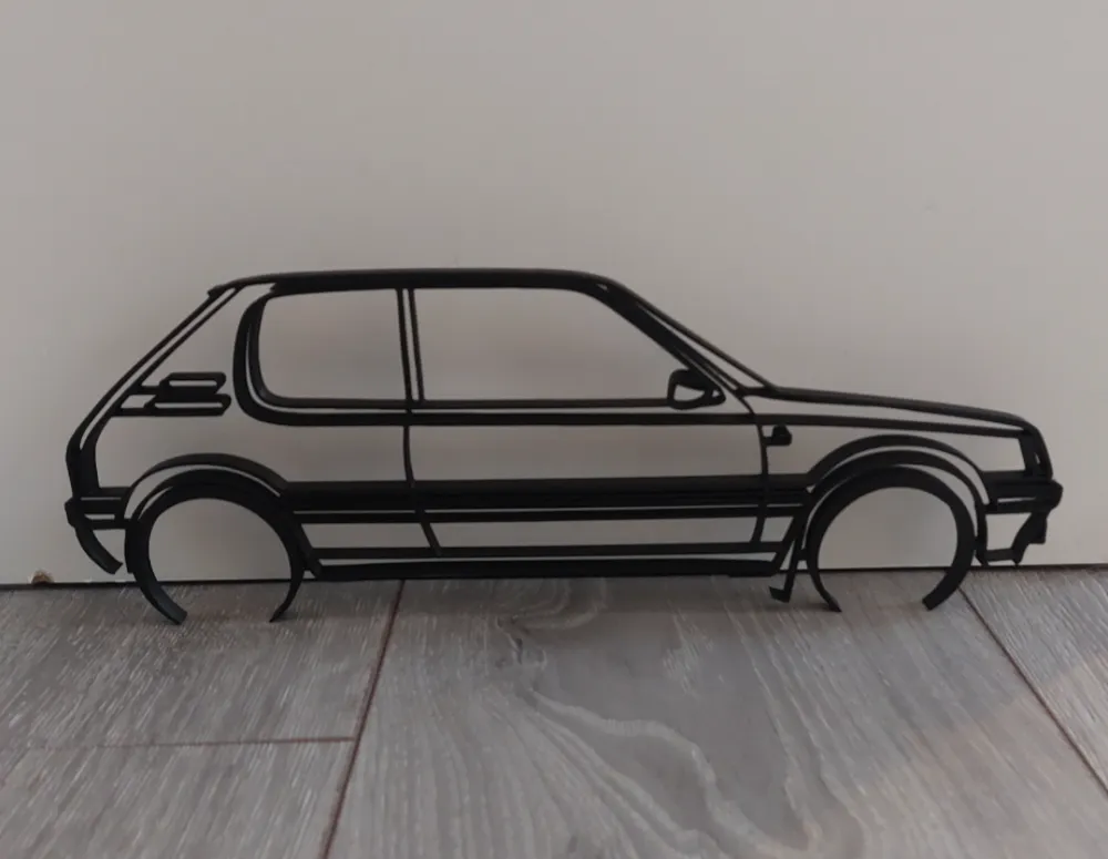 Peugeot 205 GTI silhouette Wall Art