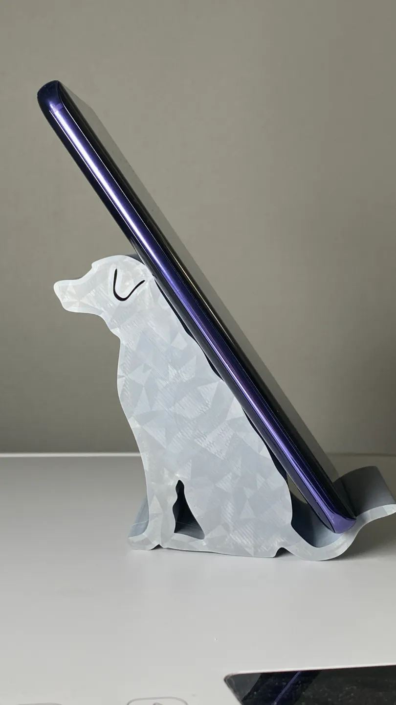 Phone holder dog stand