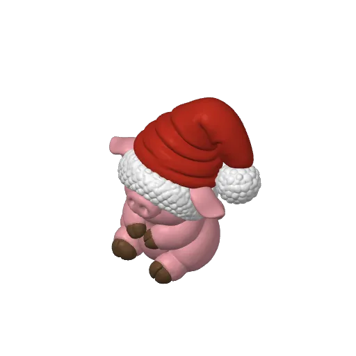 Pig Oversized Hat Christmas Animal Friends, photo 4 of 4 - Pig Oversized Hat Christmas Animal Friends Household