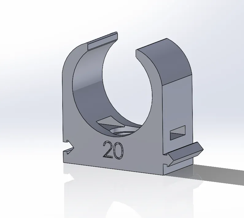 Pipe Clamps, U-Shaped Pipe Clips 20mm, photo 2 of 4 - Pipe Clamps, U-Shaped Pipe Clips 20mm Tools & Workshop