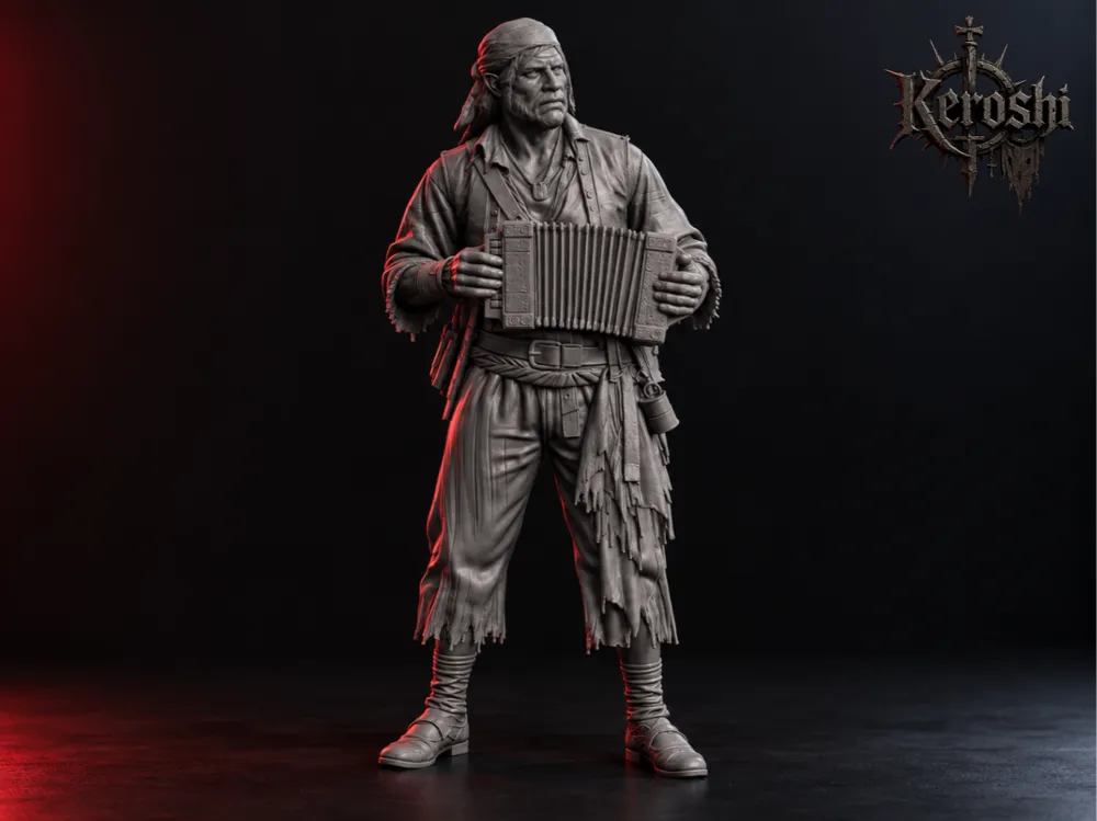 Pirate with accordion 32mm - People, in stock in India