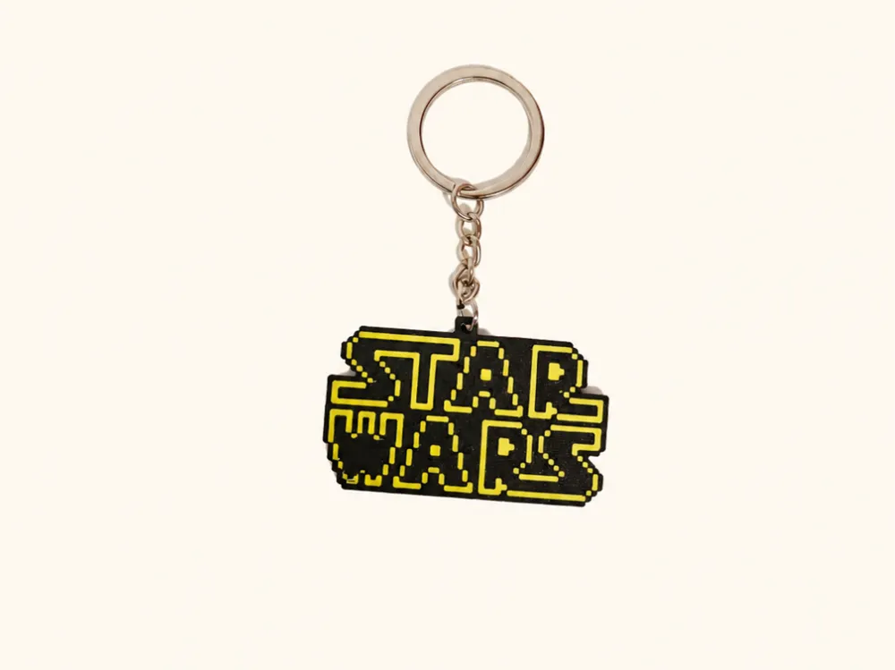 Pixel Art Star Wars Logo Keychain