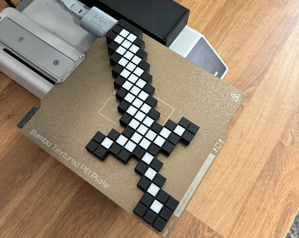 Pixel Sword, Minecraft-Inspired, Customizable