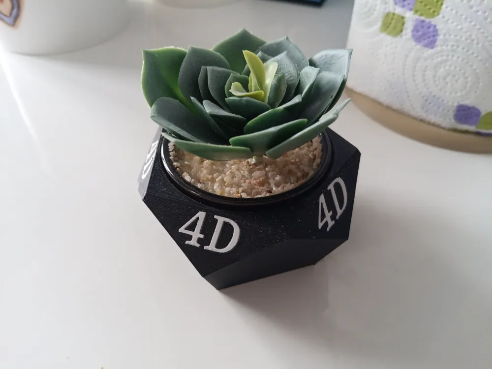 Plant pot holder with table number, photo 3 of 4 - Plant Stands & Holders, pot and plate