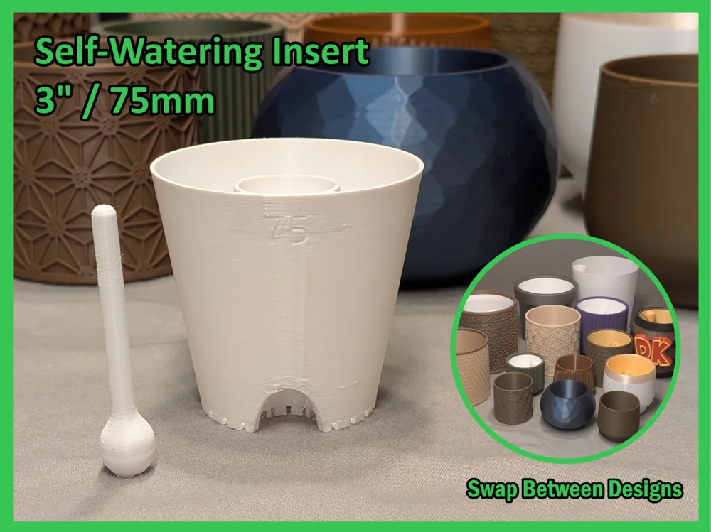 Planter Self-Watering Swappable Insert 3" / 75mm