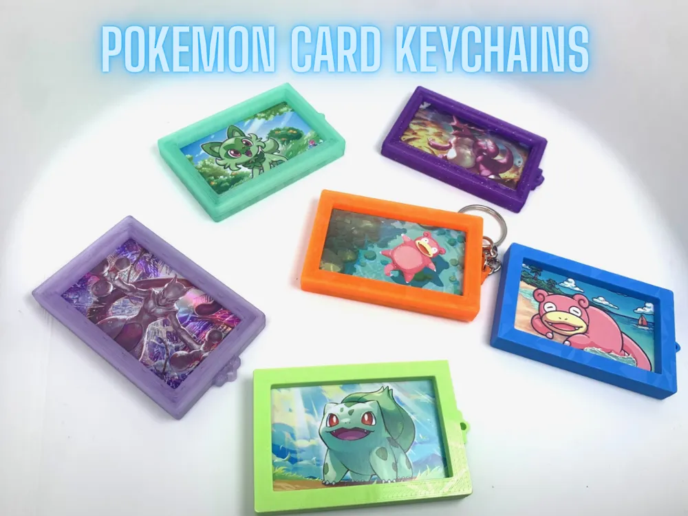 Pokemon Card Keychains (cut cards)