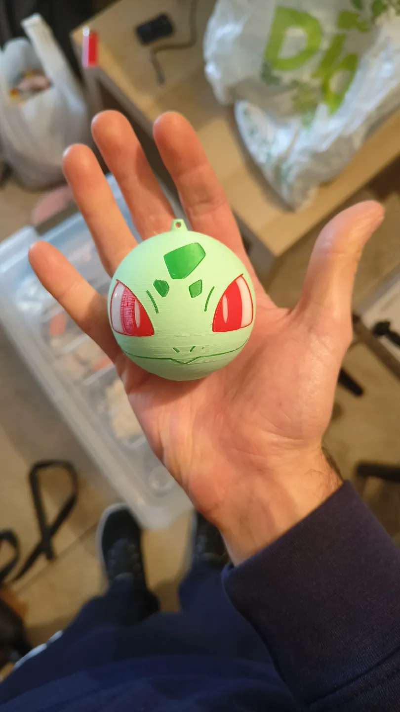 Pokemon Christmas ball - Bulbasaur, photo 2 of 4 - Pokemon Christmas ball - Bulbasaur Household