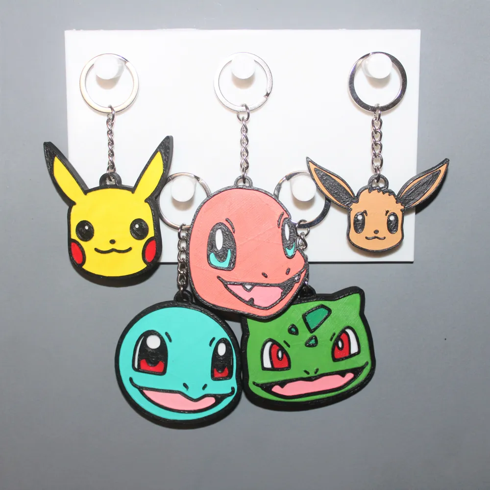 Pokemon key ring set of 5, photo 2 of 4 - Pokemon key ring set of 5 Keychains