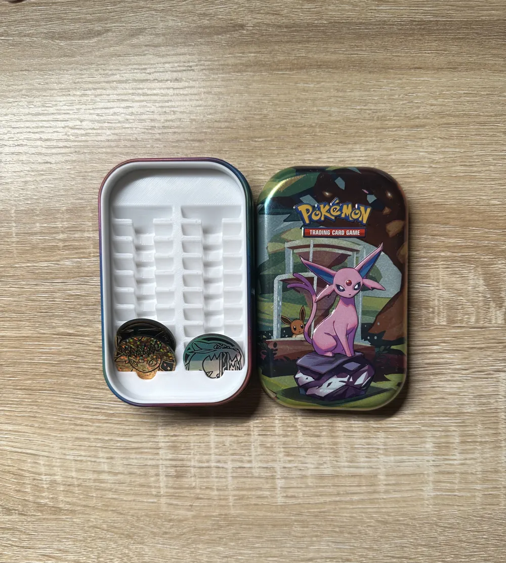 Pokémon Mini Tin Insert for 20 Chinese Coins, photo 2 of 4 - Pokémon Mini Tin Insert for 20 Chinese Coins Hobby & DIY