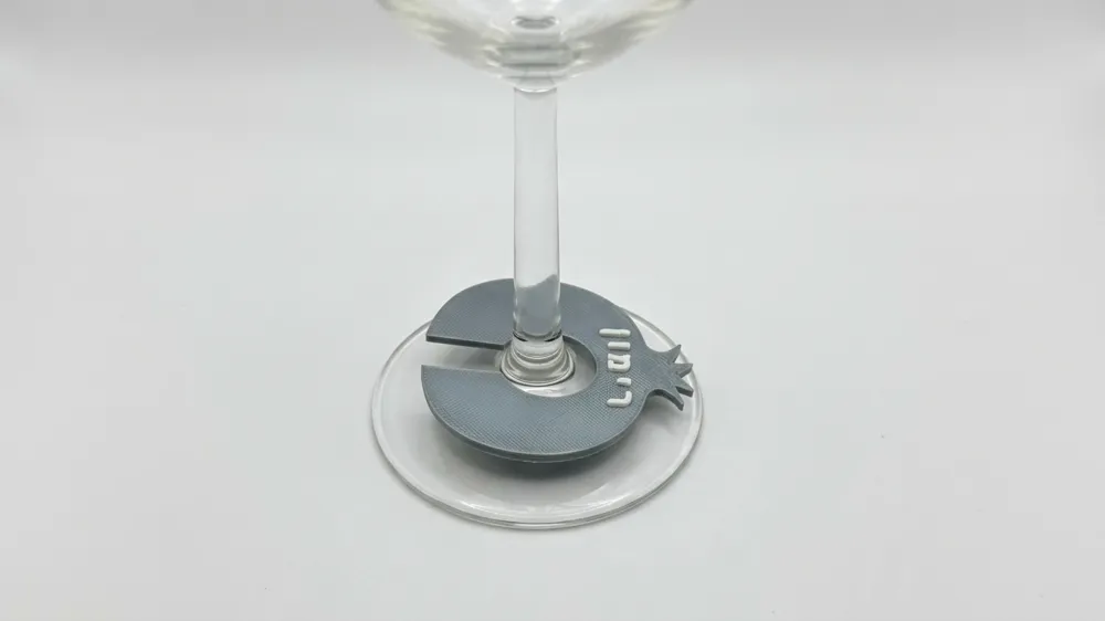 Pomegranate wine glass marker for Rosh Hashanah, photo 2 of 4 - Pomegranate wine glass marker for Rosh Hashanah Kitchen & Dining