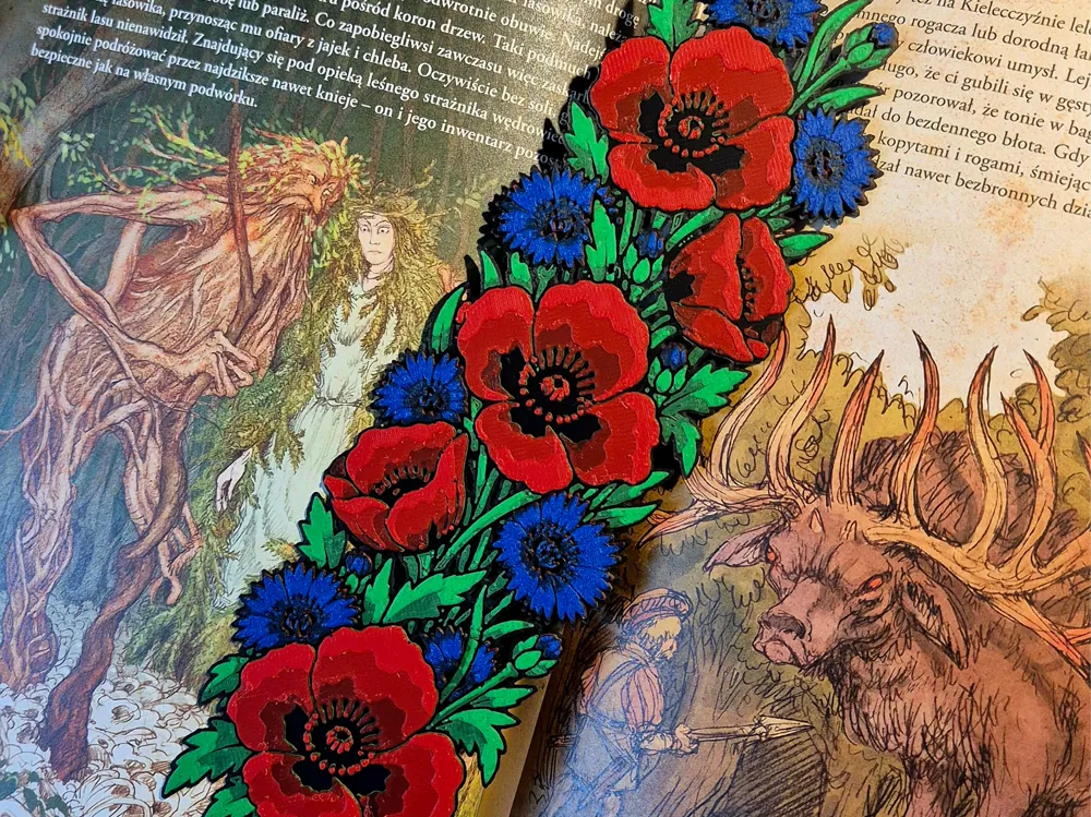 Poppy Meadow Bookmark, photo 3 of 4 - Poppy Meadow Bookmark Art