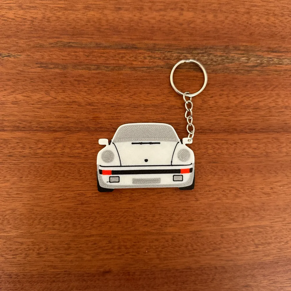 Porsche 911 (930) Turbo Double Sided Keychain, photo 3 of 4 - Porsche 911 (930) Turbo Double Sided Keychain Fashion