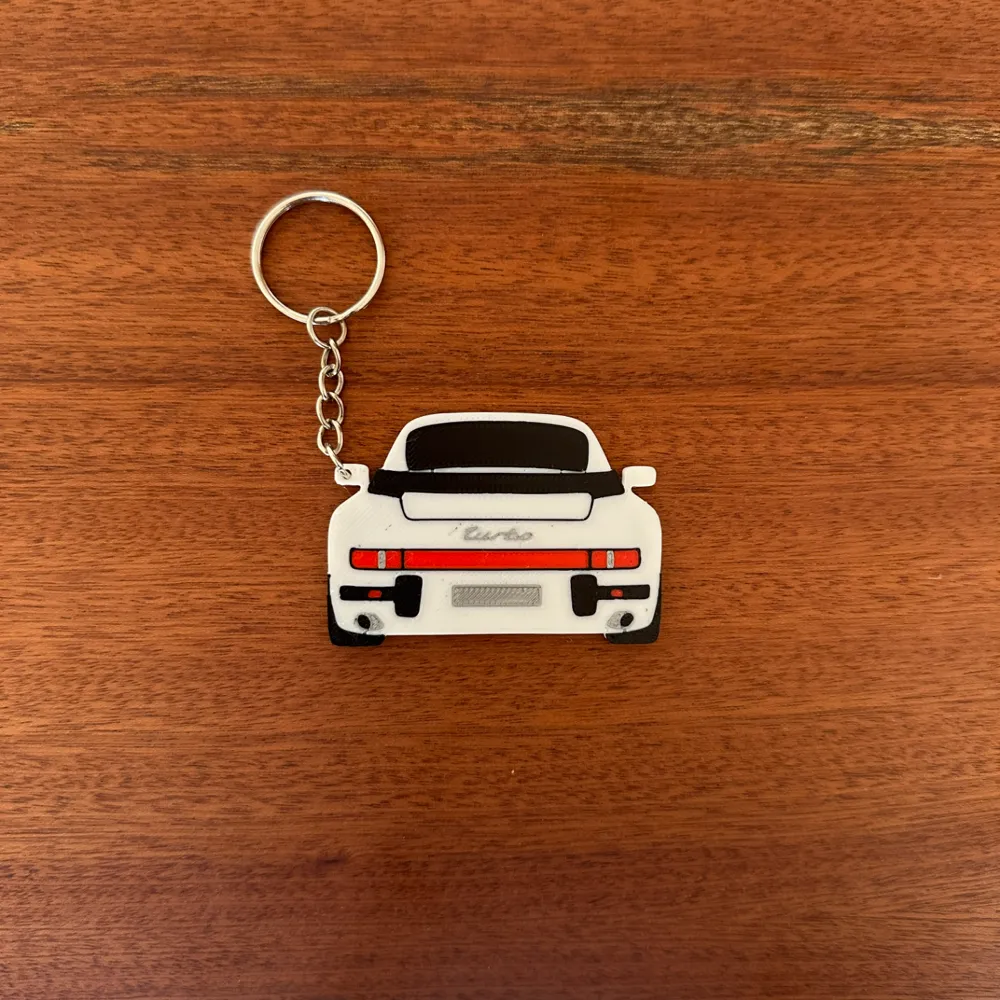 Porsche 911 (930) Turbo Double Sided Keychain, photo 4 of 4 - Porsche 911 (930) Turbo Double Sided Keychain Fashion