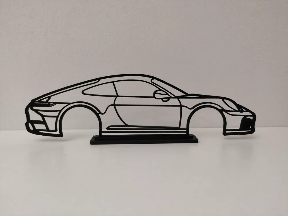 Porsche 911 * Car Outline \ WallArt, photo 2 of 4 - JDM & Supercar Models, porsche car outline