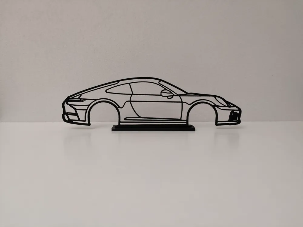 Porsche 911 * Car Outline \ WallArt, photo 3 of 4 - JDM & Supercar Models, porsche 911 car outline