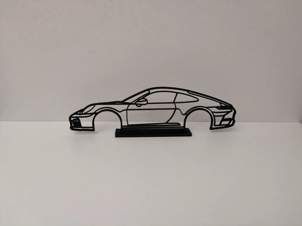 Porsche 911 * Car Outline \ WallArt, photo 4 of 4 - JDM & Supercar Models, porsche outline