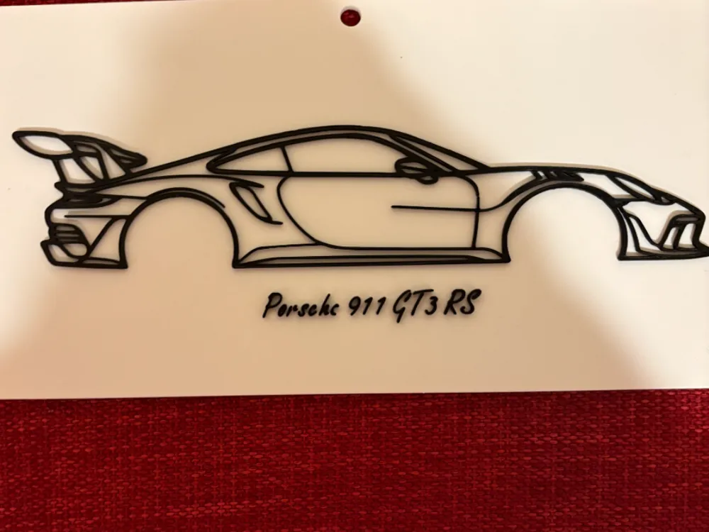 Porsche 911 GT3 RS Silhouette wall art