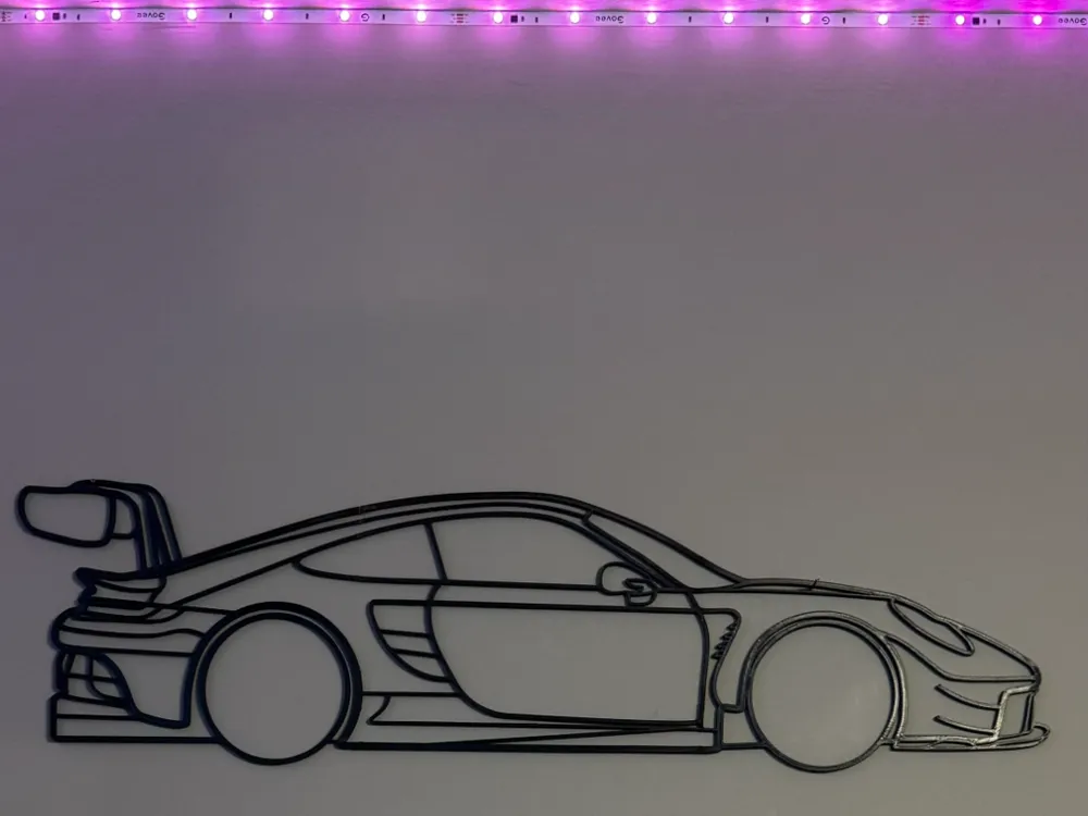 Porsche 911 GT3 RS wall art, another view - Cars & Bikes Wall Art, car