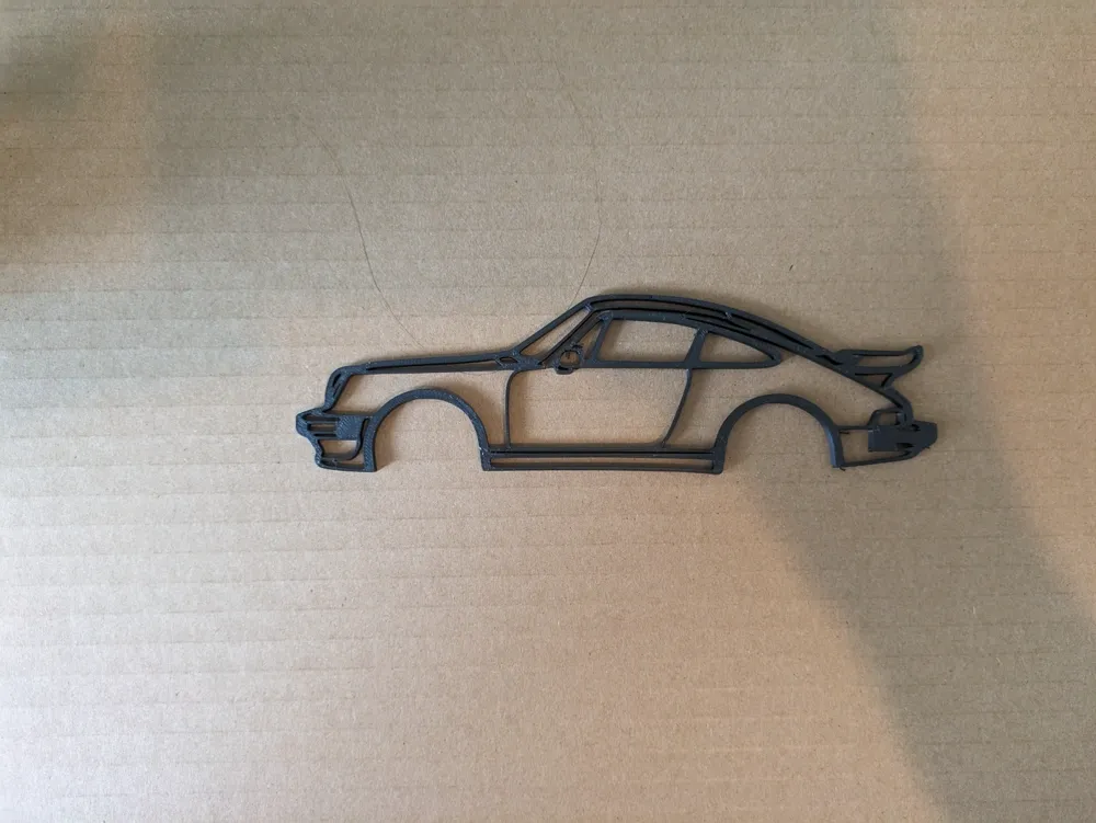 Porsche 911 silhouette, another view - JDM & Supercar Models, wall art