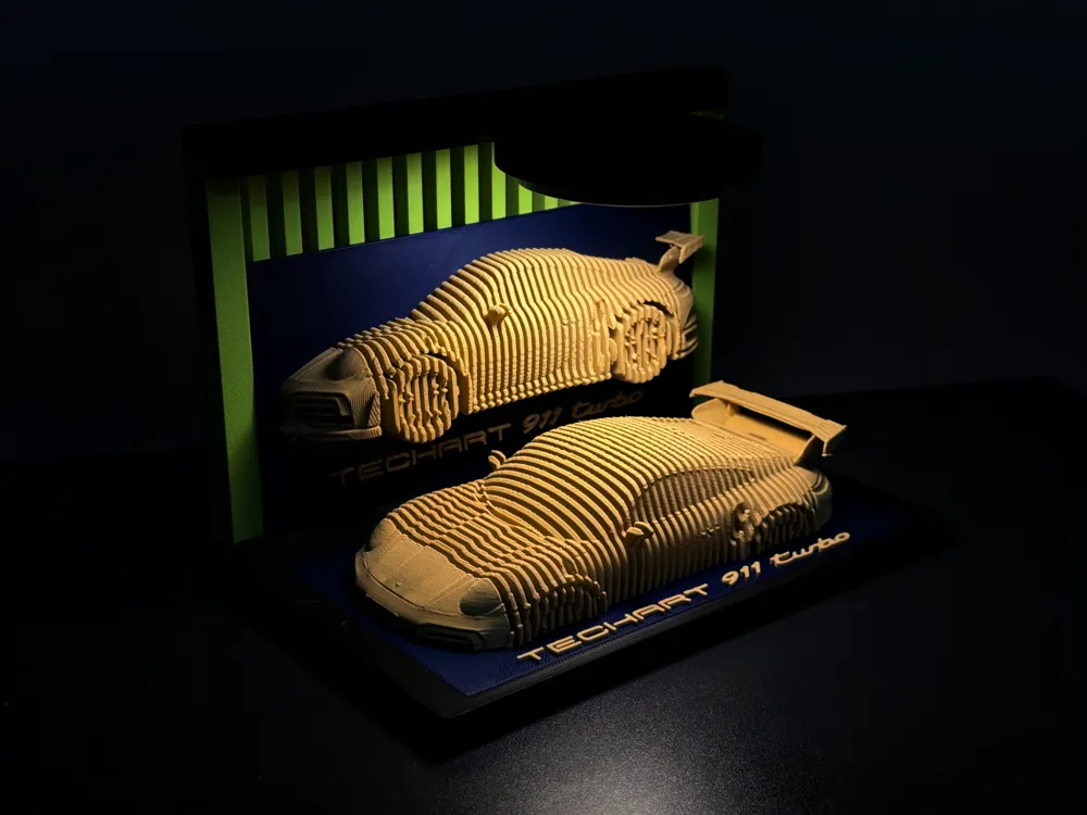 Porsche 911 Turbo 992 Techart - Layered Car model!