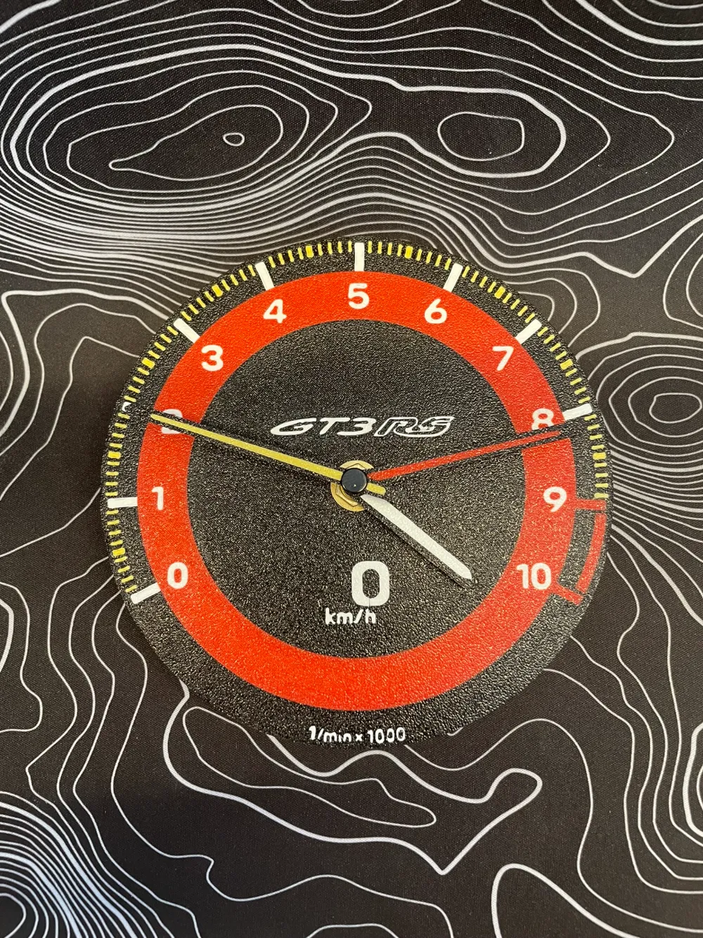 Porsche 992 GT3RS Tachometer Clock, photo 4 of 4 - Clock Kits, Faces & Parts, wall