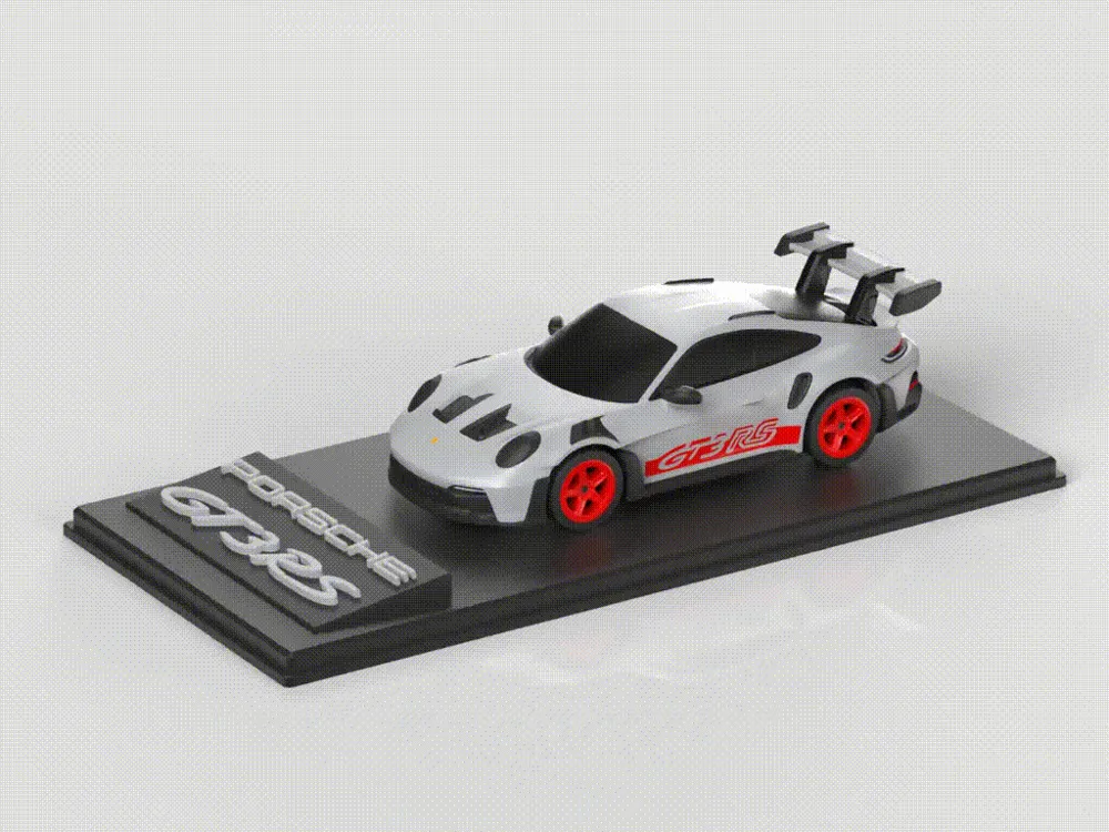 Porsche 911 GT3 RS 992 Car Model with Base