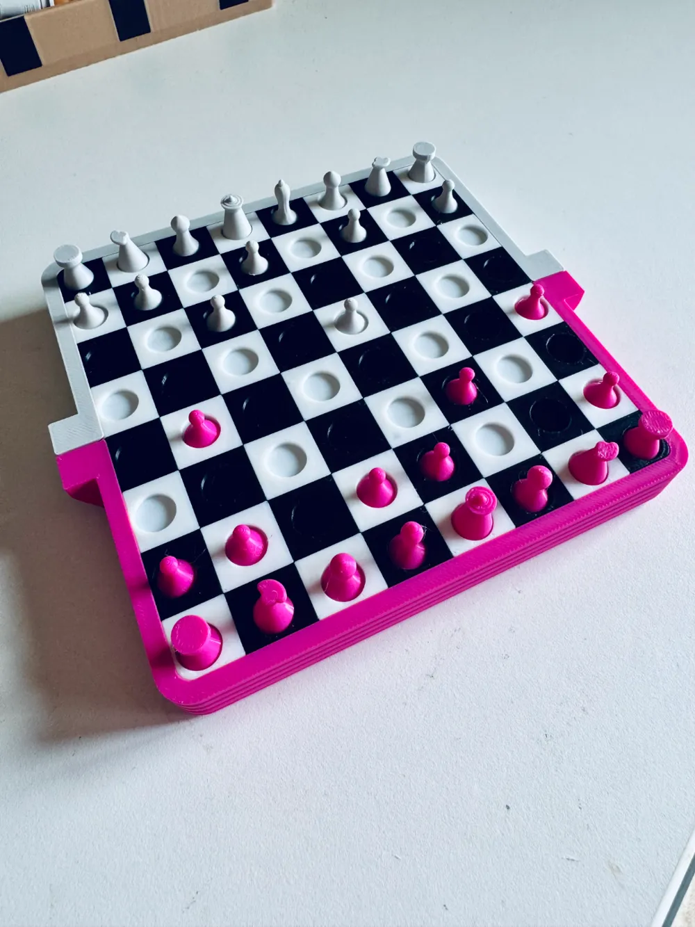Portable 2-in-1 Chess/Checkers Game Set, photo 3 of 4 - Chess Sets & Pieces, board