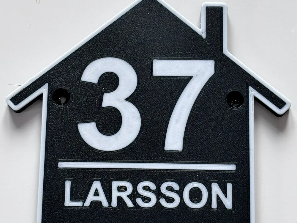 Postbox number and name sign (customazible), another view - Custom & Name Signs, House